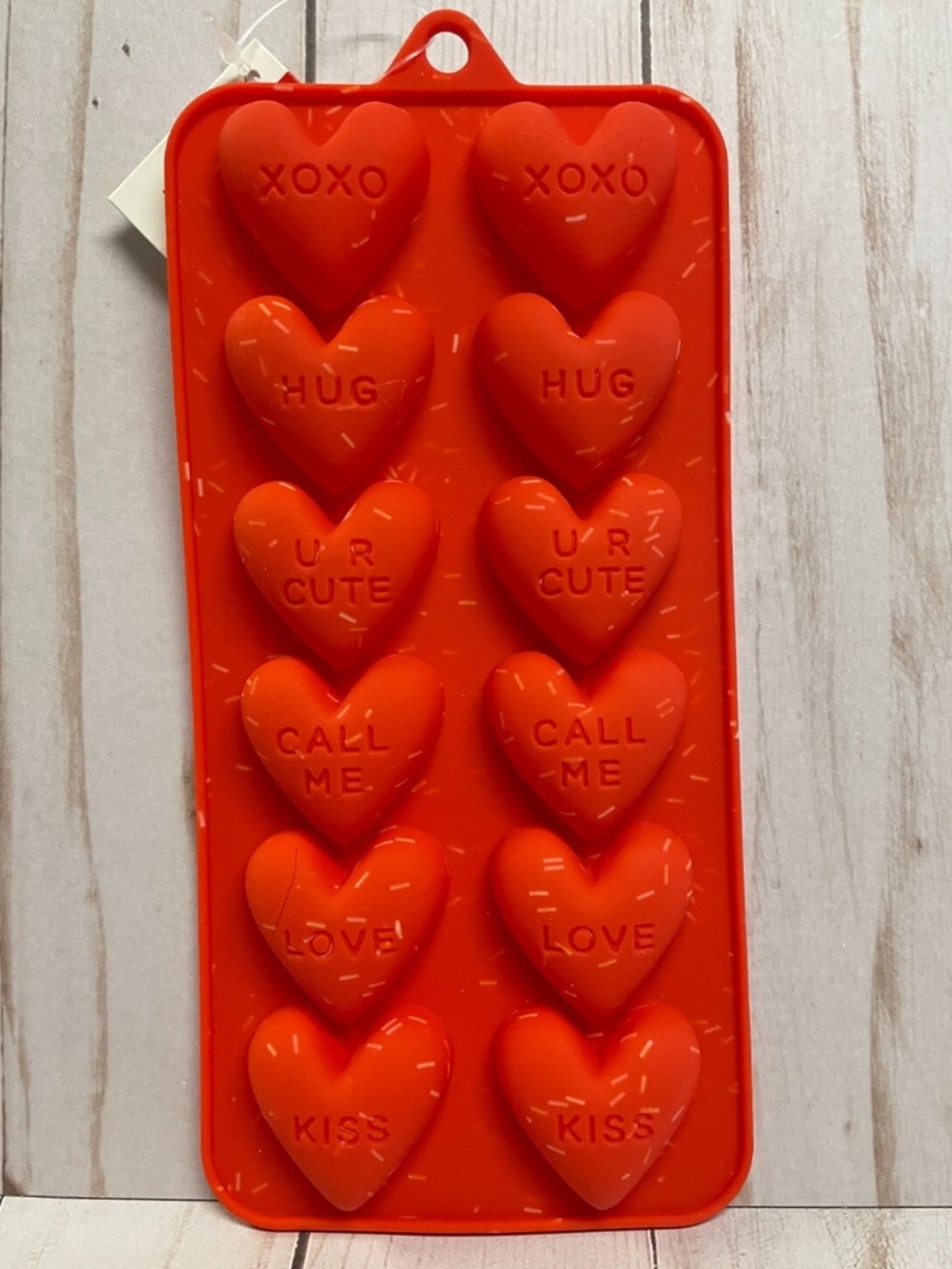 Silicone Shaped Candy Mold Chocolate Gummy Ice Valentine Hearts 12 Cavity NEW